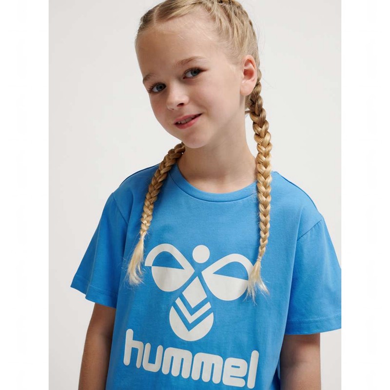 Hummel Tres S/S Korte Broek Kinderen Blauw | 649862-511