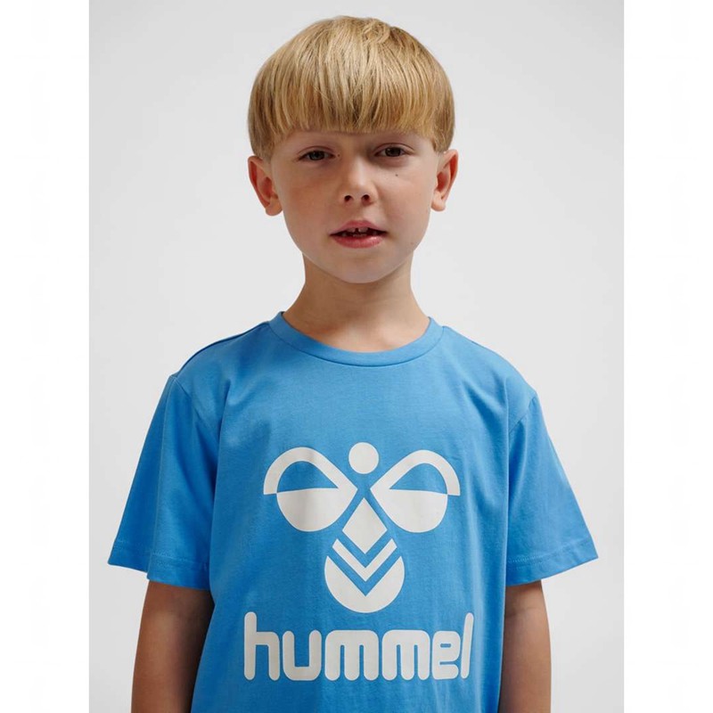 Hummel Tres S/S Korte Broek Kinderen Blauw | 649862-511