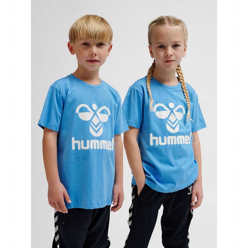 Hummel Tres S/S Korte Broek Kinderen Blauw | 649862-511