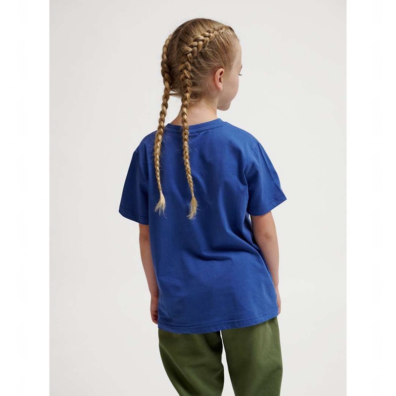 Hummel Tres S/S T-shirts Kinderen Blauw | 770067-249