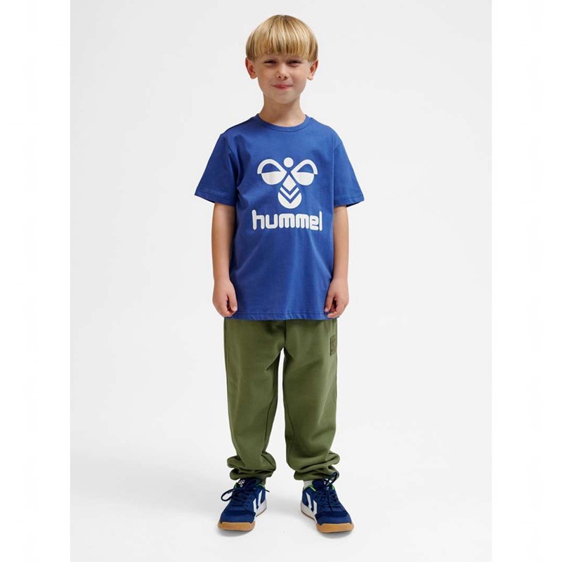 Hummel Tres S/S T-shirts Kinderen Blauw | 770067-249