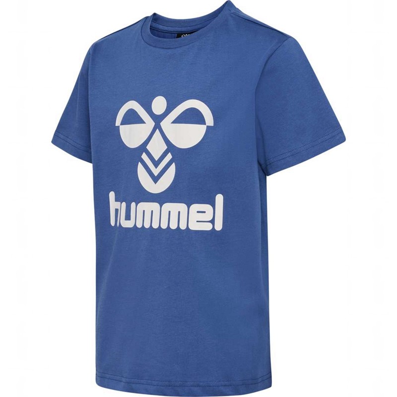 Hummel Tres S/S T-shirts Kinderen Blauw | 770067-249