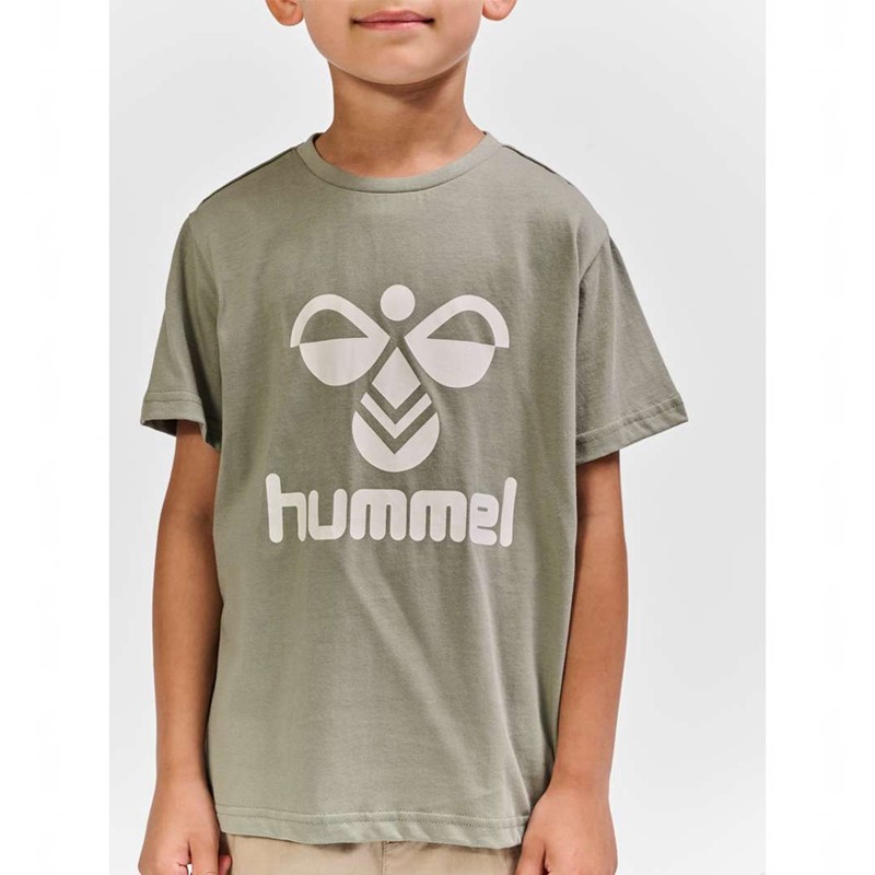 Hummel Tres S/S T-shirts Kinderen Grijs | 800142-519