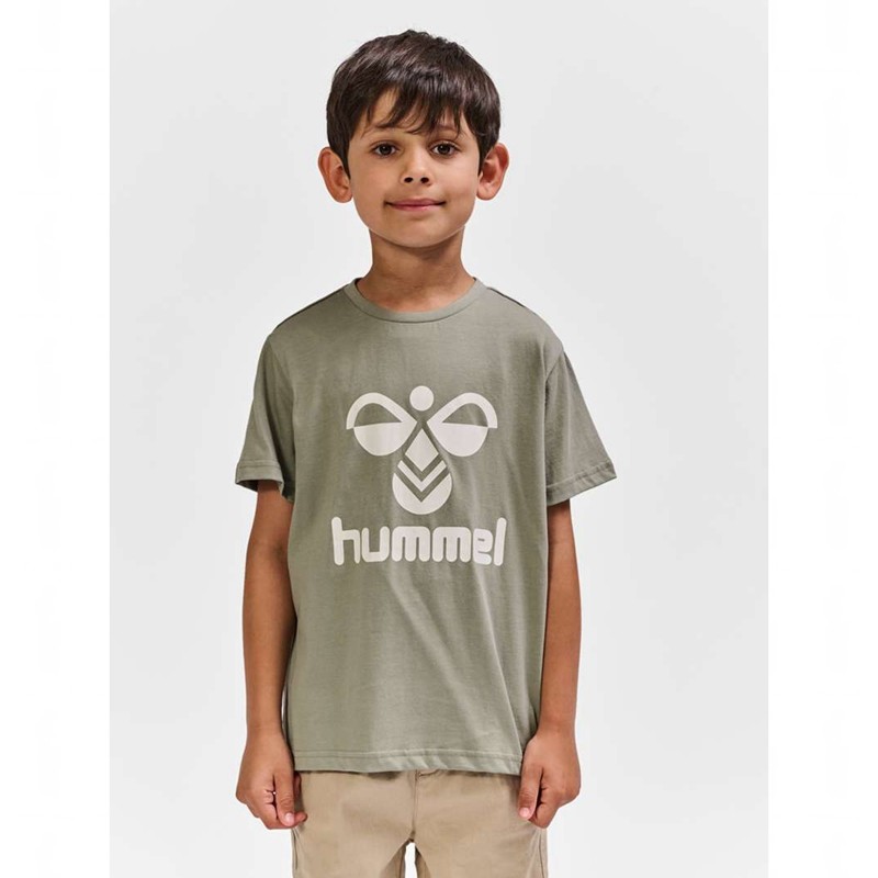 Hummel Tres S/S T-shirts Kinderen Grijs | 800142-519