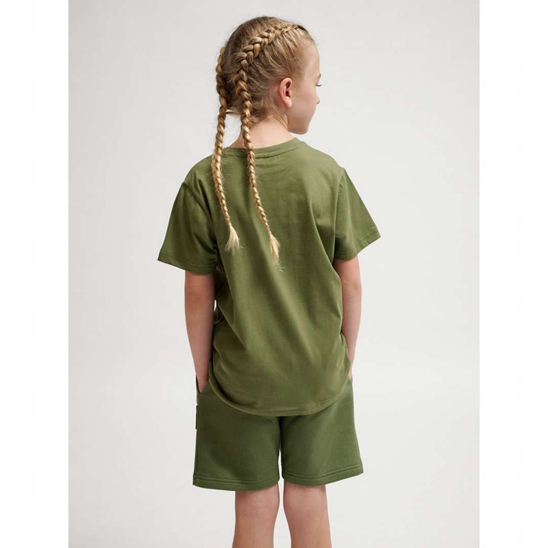 Hummel Tres S/S T-shirts Kinderen Olijfgroen | 509120-422