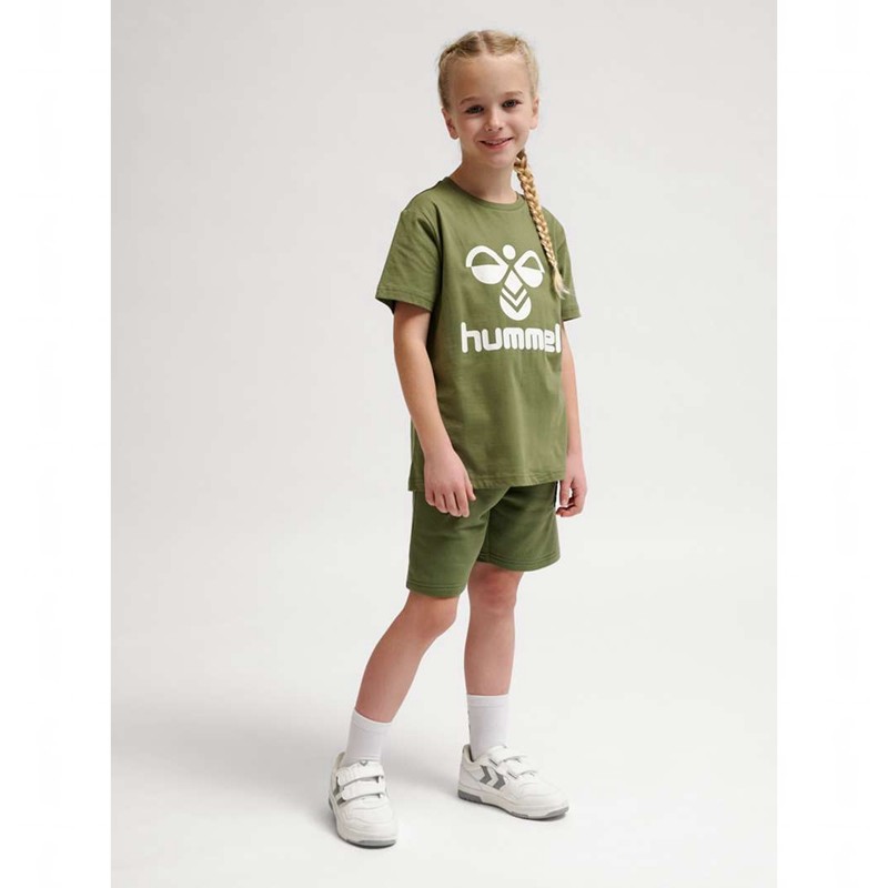 Hummel Tres S/S T-shirts Kinderen Olijfgroen | 509120-422
