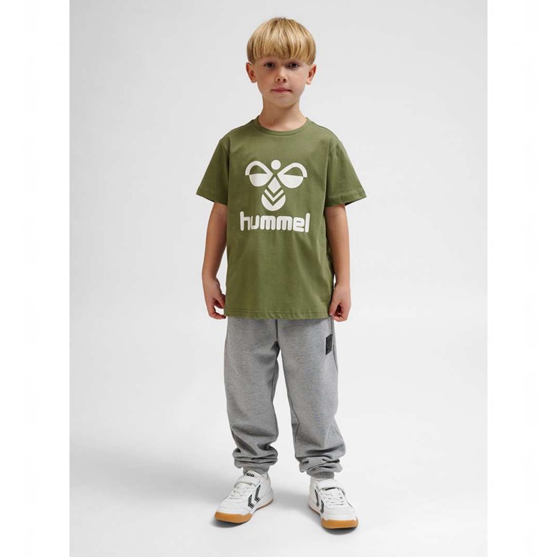 Hummel Tres S/S T-shirts Kinderen Olijfgroen | 509120-422