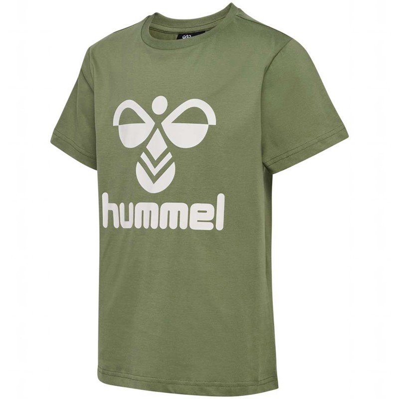 Hummel Tres S/S T-shirts Kinderen Olijfgroen | 509120-422