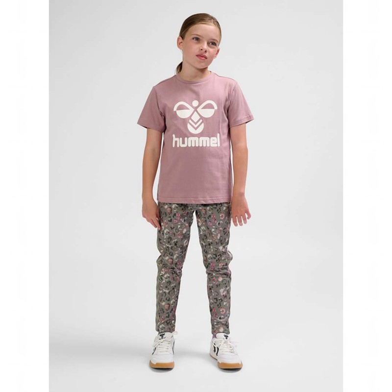 Hummel Tres S/S T-shirts Kinderen Roze | 552477-916