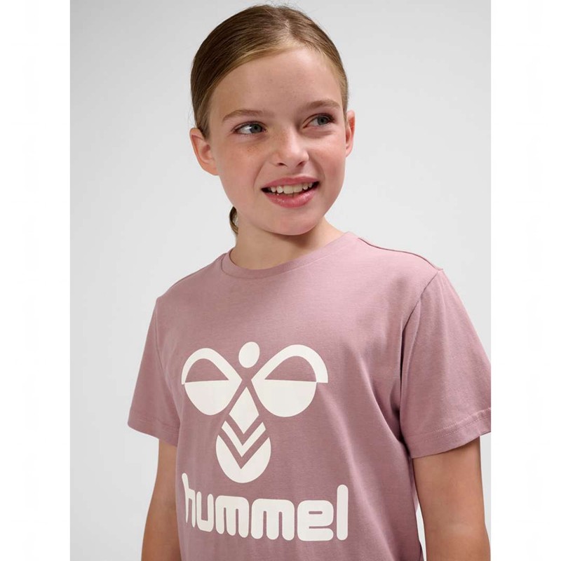 Hummel Tres S/S T-shirts Kinderen Roze | 552477-916