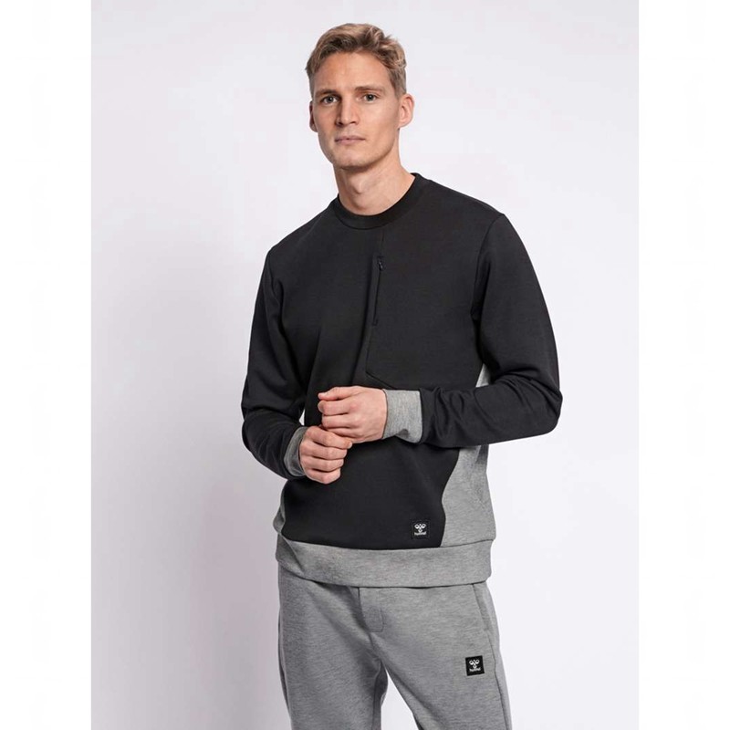 Hummel Tropper Sweatshirts Heren Zwart | 059072-215