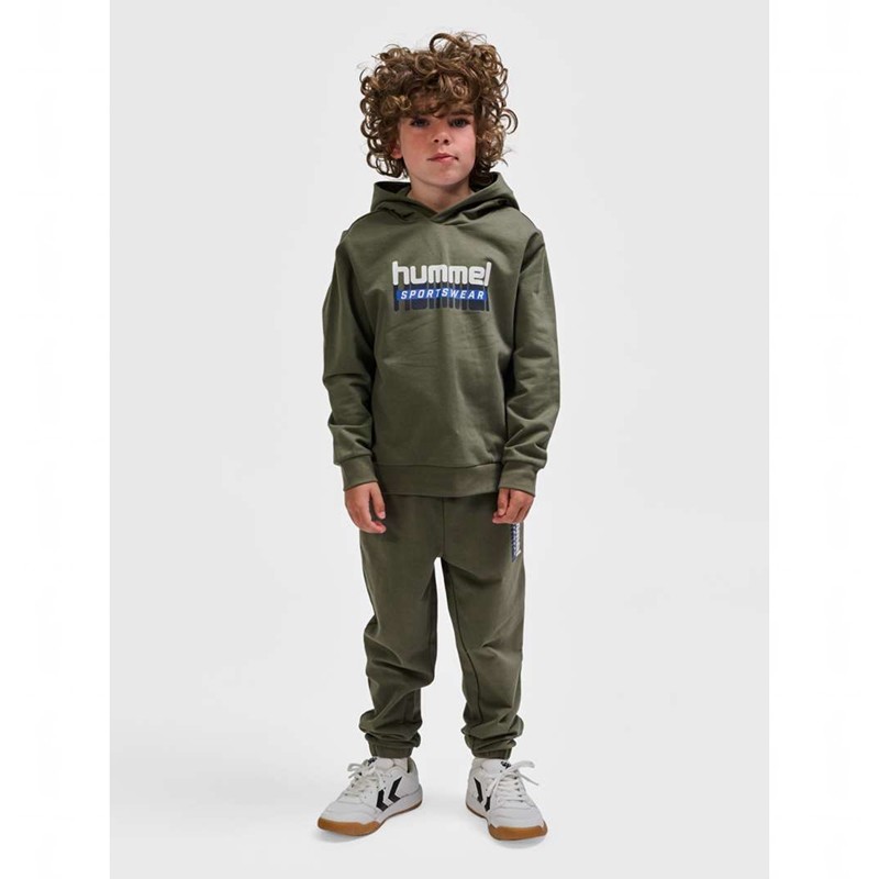 Hummel Tukas Hoodie Kinderen Olijfgroen | 597351-999