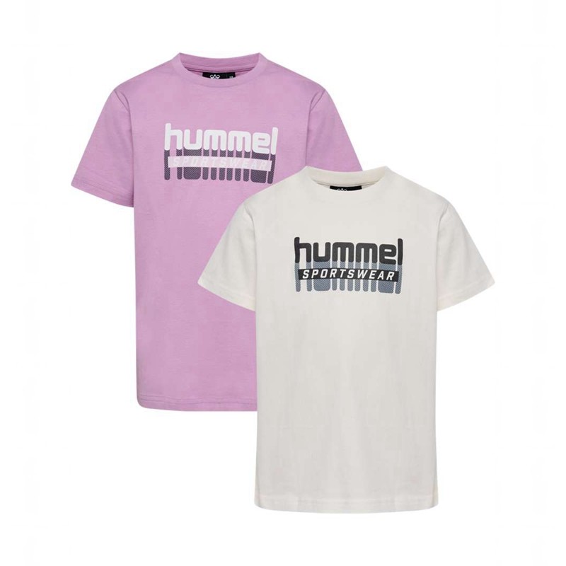 Hummel Tukas S/S 2-pack T-shirts Kinderen Roze | 297584-191