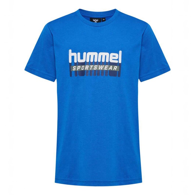 Hummel Tukas S/S T-shirts Kinderen Blauw | 753635-987