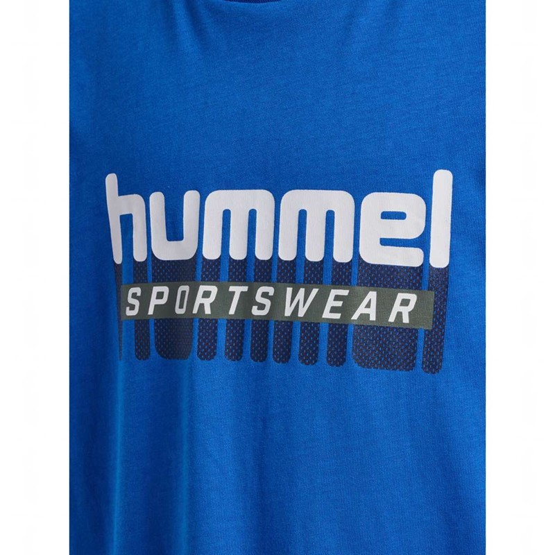 Hummel Tukas S/S T-shirts Kinderen Blauw | 753635-987