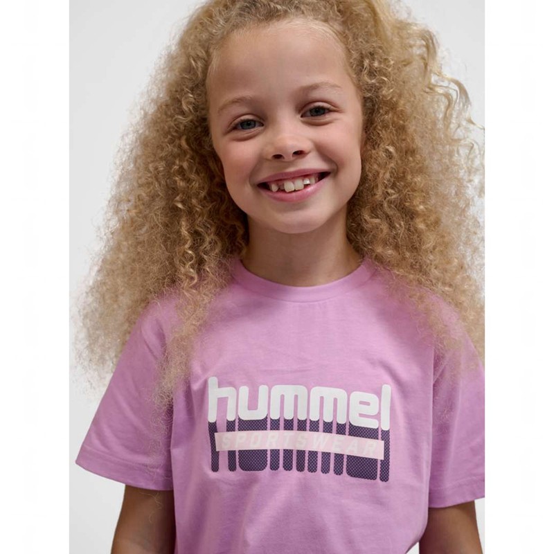Hummel Tukas S/S T-shirts Kinderen Roze | 413667-123