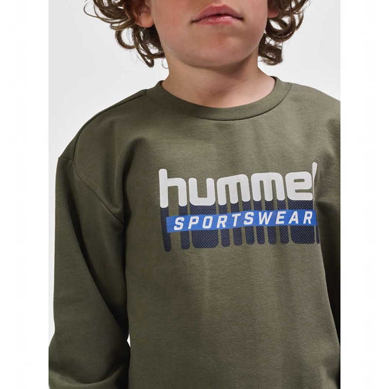 Hummel Tukas Sweatshirts Kinderen Olijfgroen | 740756-156