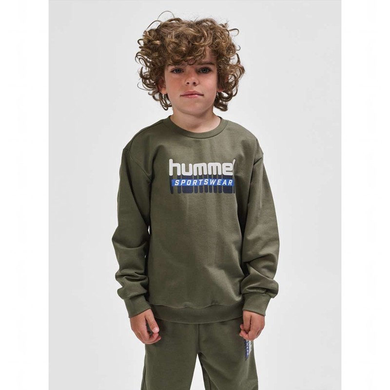 Hummel Tukas Sweatshirts Kinderen Olijfgroen | 740756-156