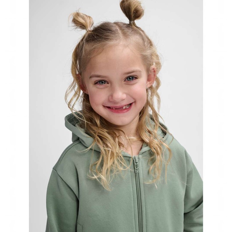 Hummel Zippi Zip Hoodie Kinderen Groen | 373352-078