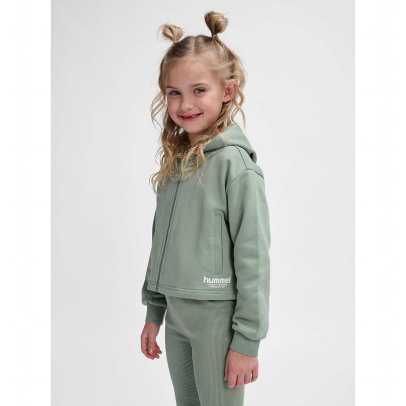 Hummel Zippi Zip Hoodie Kinderen Groen | 373352-078